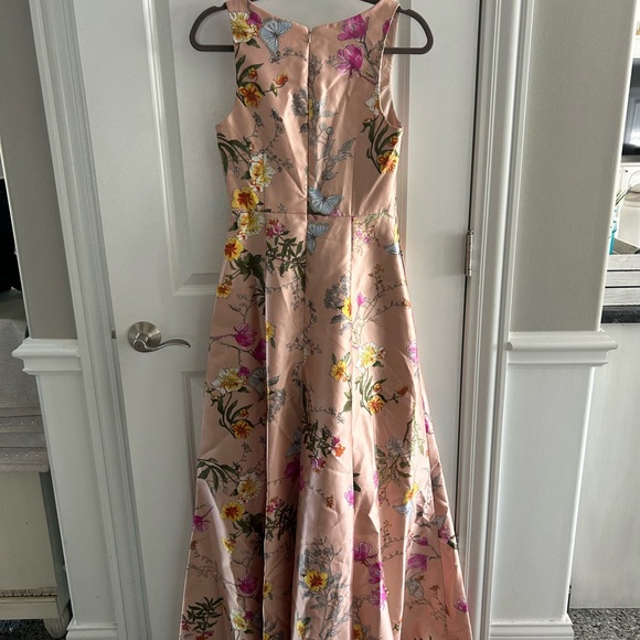 Alfred Sung Floral Corset Satin Gown - Picture 5 of 5